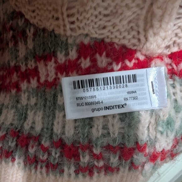 Zara | Jacquard Sweater with Cable knit Accents - Picture 6 of 8